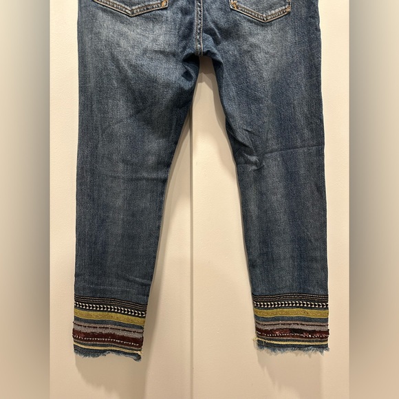 Pilcro High-Rise Embroidered Slim Straight Jeans, Denim Medium Blue - Picture 16 of 16